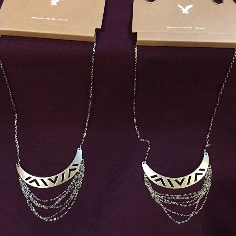 Silver tone necklaces